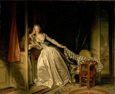 Jean-Honore Fragonard The Stolen Kiss Giclee Canvas Print