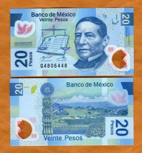 Mexiko, 20 Pesos, 2017, Polymer, P-122ag, Serie AG UNC - Bild 1 von 1