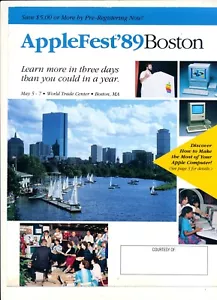 Original Apple Event Brochure - AppleFest'89 - 8 Pages - Excellent Condition - Picture 1 of 5