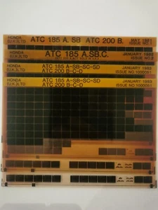 4 X HONDA ATC 185 MICROFICHE 1981 TO 1983 NO 28 - Picture 1 of 1