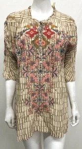 NWT Johnny Was Biya Silk Embroidered Tunic - M - JW45631124 - Picture 1 of 4