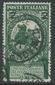 1913 REGNO USATO SOPRASTAMPATO 2 SU 5 CENT - U42-5 - Picture 1 of 1