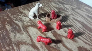 Marx PET SHOP " large puppy litter " w/ Dog bed animal Playset - Picture 1 of 5