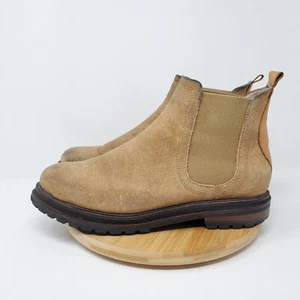 Hudson Boots Womens 41 Chelsea Ankle Brown Suede Chunky Moto London Wisty Shoes - Picture 1 of 12