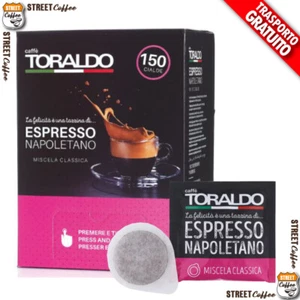 300 Cialde Caffè Toraldo Filtrocarta ESE 44 mm Miscela Classica gratis - Foto 1 di 5
