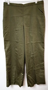 Alfred Dunner Petite Pull On Women's Pants Size 16P Forest Green - Picture 1 of 5