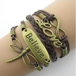 Leather Bracelet Love Believe - Picture 1 of 1