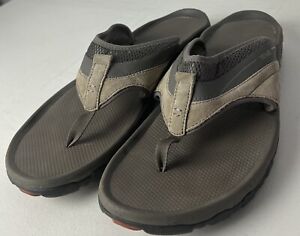 Teva Pajaro Dune/Taupe Suede Casual Flip Flops Sandals Mens Comfort Sz 14 Mint!