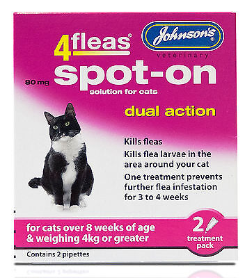Johnsons 4Fleas Dual Action Spot On For Cats & Kittens Over Than 4kg • 14.04€