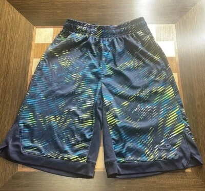 Pantalón corto Champion Duodry niño rayas azul y amarillo talla mediana. Foto 1 de 4