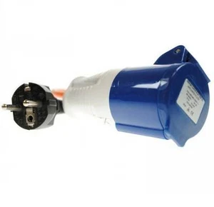 SITE ELECTRICS EURO 2 PIN POWER HOOK UP ADAPTOR SOCKET FOR CARAVAN ELECTRICS - Picture 1 of 1