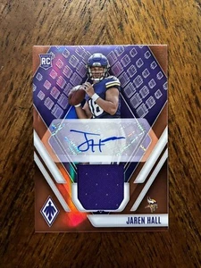Jaren Hall 2023 Panini Phoenix Orange Rookie Auto Jersey Patch 103/149 Vikings - Picture 1 of 1