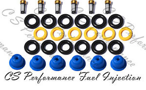 Fuel Injector Repair Service Kit Seals Filters Caps for 92-95 Jaguar 5.3 6.0