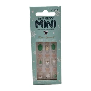 Kiss Impress Mini 91340 Holiday Cheers 20 Press-On Nails Kinder Mädchen Weihnachten - Bild 1 von 4