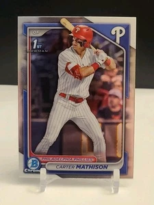 Bowman Draft 2024 cromo Carter Mathison #BDC-127 1st Bowman radiocontrol - Imagen 1 de 2