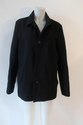 Chaqueta Abrigo Hombre Soul of London Mezcla Lana Negra Guisante M Foto 1 de 4