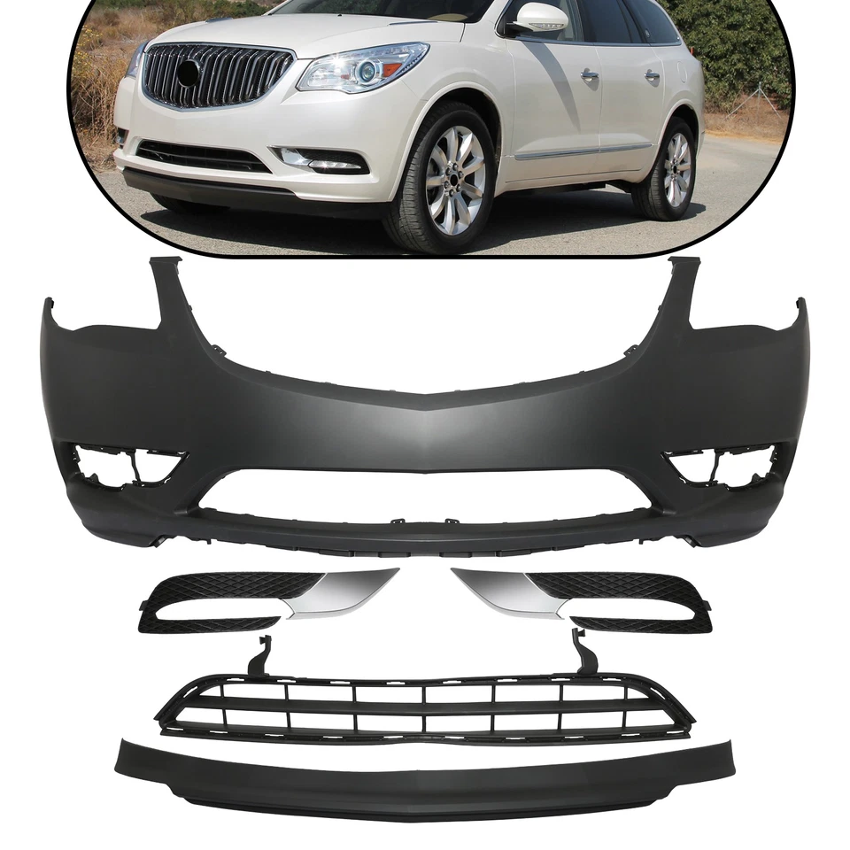 For Buick Enclave 2013-2016 Front Bumper Cover Assembly Kit w/o Sensor Hole Foto 1 de 4