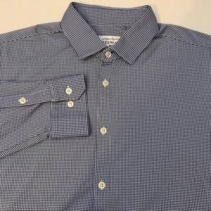 Mizzen+Main Spinnaker Men's XXL Trim Fit Gingham Dress Shirt Performance Stretch - Picture 1 of 7