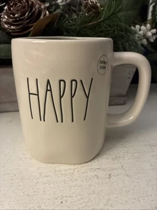 Rae Dunn Artisan Collection doppelseitige Tasse "HAPPY" - Bild 1 von 5