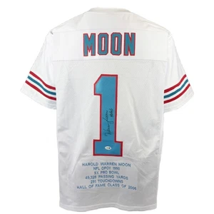 Warren Moon autographed signed inscribed jersey NFL Houston Oilers JSA COA - Picture 1 of 4