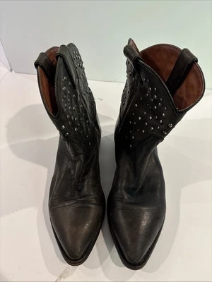 Harley Davidson Womens Kira Black Studded Boots - Size 8 1/2 M - Image 1 of 4