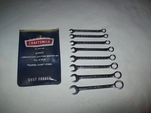 Vintage Craftsman Wrench Set 8 Piece Combination Ignition Wrench Set No. 4344 - Picture 1 of 12