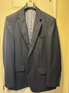Blazer Anzug Jacke Saddlebred Herren 42R Navy Performance Polyester Büro Arbeit - Bild 1 von 9
