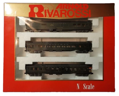 N Arnold Rivarossi 0548 Baltimore & Ohio (B&O) Pullman Passenger 3-Car Set NIB - Image 1 of 4
