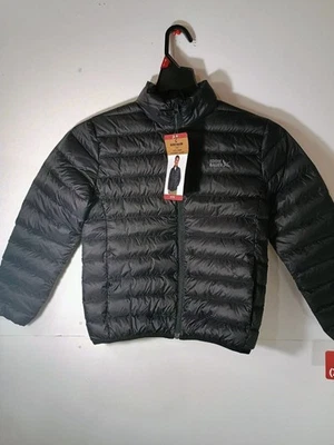 Eddie Bauer Puffer Jacket Kids Medium 7-8 Down Packable Lightweight Black $120 - Image 1 of 4