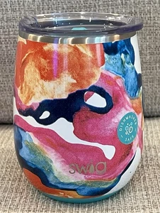 Neu SWIG 14 Unzen stielloser Weinbecher & Deckel bunt Wirbel Sternbild Batik - Bild 1 von 8