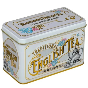 Vintage Victorian Ivory Tea Tin – 40 Fine Afternoon Teabags – Collectible Caddy - Picture 1 of 1