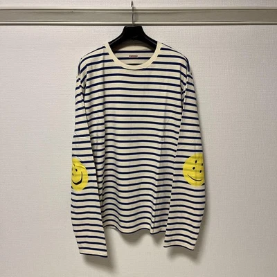 Camiseta Larga KAPITAL EK-1432 Smile Border 100% Algodón Talla 4 Hecha en Japón Foto 1 de 4