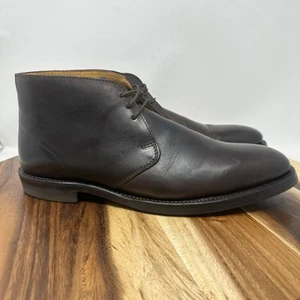 Charles Tyrwhitt Men’s UK 12 US 12.5 Brown Leather Chukka Dark Chocolate Boots - Picture 1 of 12
