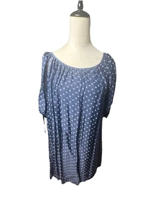 M Made in Italy Womens Mini Dress Polka Dot Black Gray Size S NWT Cold Shoulder - Picture 1 of 6
