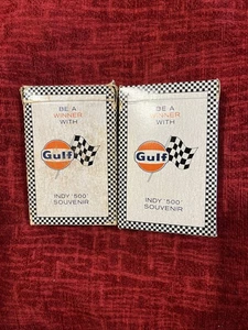 Indy 500 Gulf Oil Card Set anni '50-scatola originale-bandiera a scacchi set di (2) confezioni - Foto 1 di 10