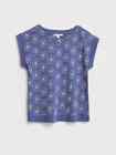 Ex White Stuff Wome Short Sleeve Carmella Jersey Top In Blue-Slightly Imperfact