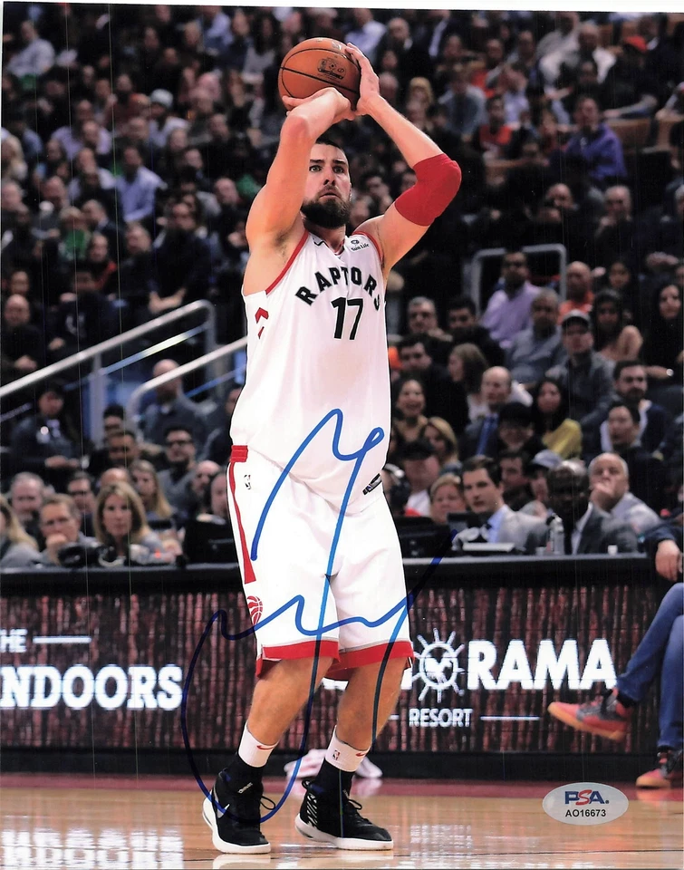 Jonas Valanciunas signed 8x10 photo PSA/DNA Toronto Raptors Autographed - Image 1 of 1