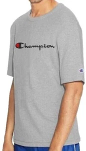 Champion Men's 549465 Athletic Heritage Short Sleeve T-Shirts Grey Sz L - Picture 1 of 10
