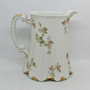 Large Haviland Pitcher - Pinkish Roses - Frontenac Schleiger 31-I No. 3 Portia - Picture 1 of 7