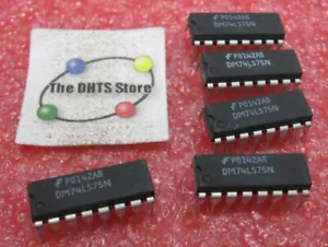 DM74LS75N IC Fairchild TTL Plastic Package 74LS75 7475 - NOS Qty 5 - Picture 1 of 1