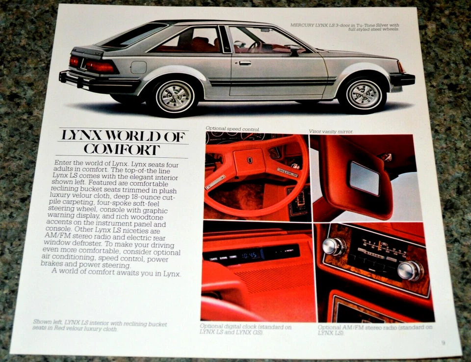 Mercury Lynx LS 1981 distribuidor original anuncio impreso 81 Foto 1 de 1