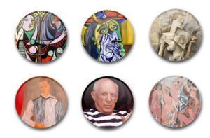 INSIGNIAS BOTÓN 1" 25MM X6 ARTISTAS PICASSO - Imagen 1 de 1