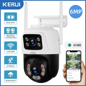 KERUI Waterproof 6MP HD Wireless Dual Lens PTZ WIFI IP Home Security CCTV Camera - Picture 1 of 10
