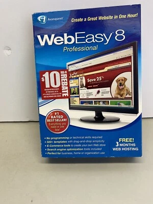 Avanquest WebEasy 8 Professional - Full Version for Windows. Sealed - Image 1 of 4