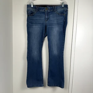 Democracy Ab Technology Damen 14W gerades Bein schlankmachend dunkle Waschung blau Jeans - Bild 1 von 5