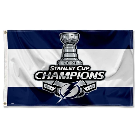 Tampa Bay Lightning 2021 Stanley Cup Hockey Champions Large Outdoor Flag Cover