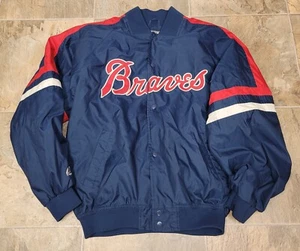 Chaqueta Cooperstown 1957 Atlanta Milwaukee Braves de colección para hombre grande logotipo antiguo MLB - Imagen 1 de 11