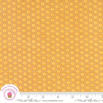 Moda HONEY LAVENDER 56085 14 Yellow Gold HONEYCOMB Deb Strain Quilt Fabric - Image 1 of 4
