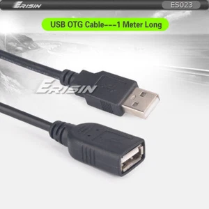USB OTG cable 2.0A Male Plug to A Female Socket Extension Cable for Car Stereo - Picture 1 of 4