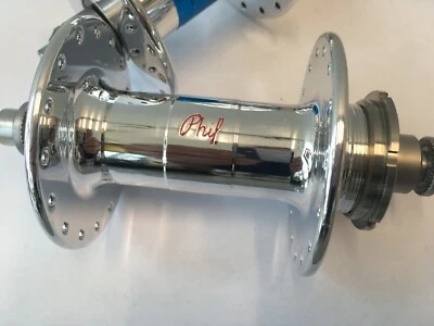 Задняя втулка Phil Wood High Flange - одинарная фиксированная, серебристая, ширина 120 мм, 0,32 отверстия - Изображение 1 из 2